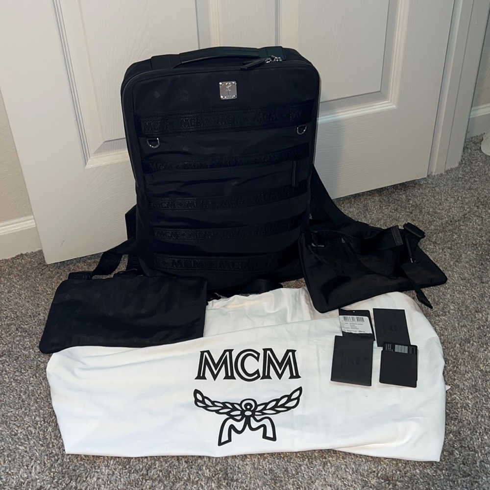 MCM BLACK BACKPACK